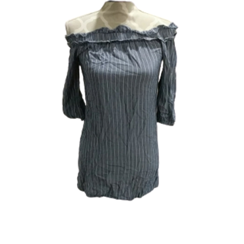 Ripe striped off the shoulder top